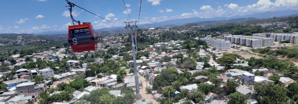 Santiago Cable Car Aerial View.