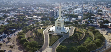 Vista drone de el monumento de Santiago